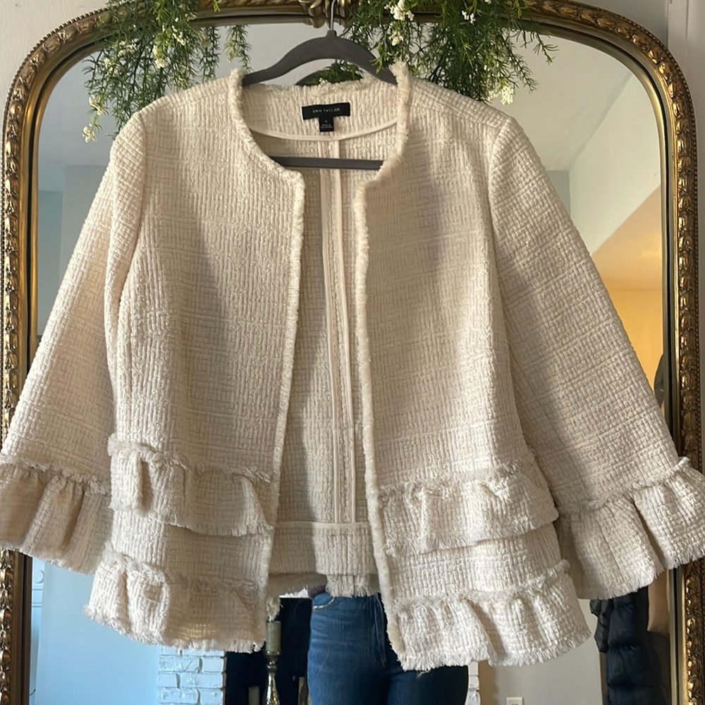 Ann Taylor Cream Blazer